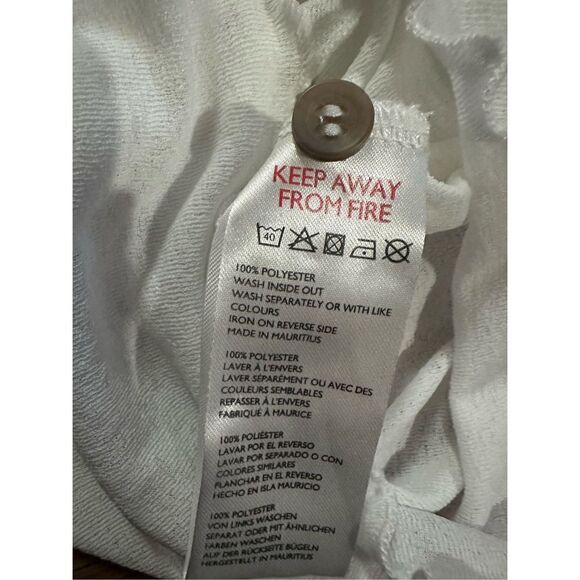 BDG Urban Outfitters Womens White sheer Tie Button Up Shirt small - Picture 9 of 9